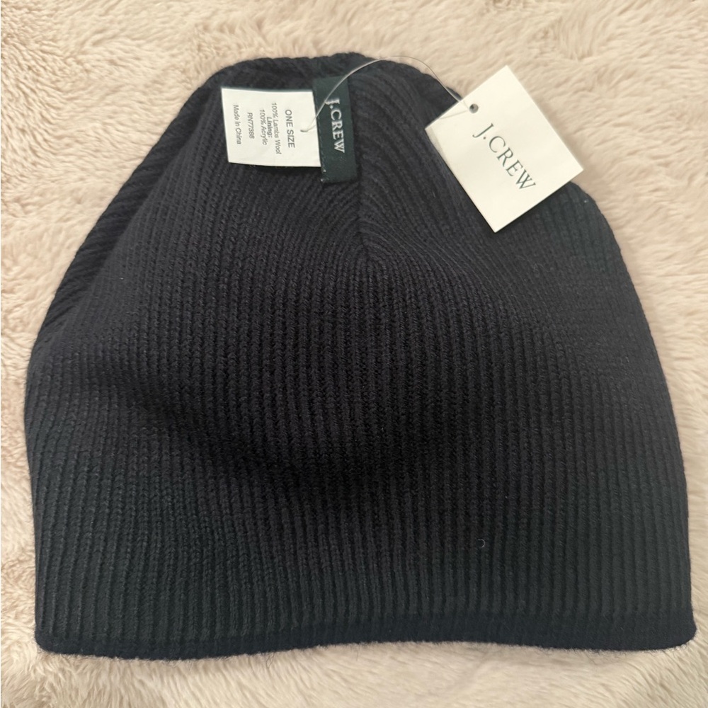 JCrew New With Tag Green and Black Beanie. - Picture 4 of 5